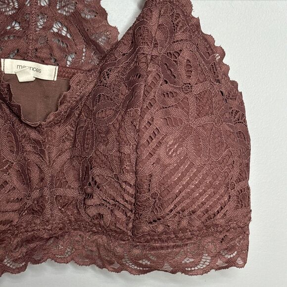 Maurice’s Padded Lace Racerback Bralette Purple Lightweight Women’s Medium - Picture 4 of 11
